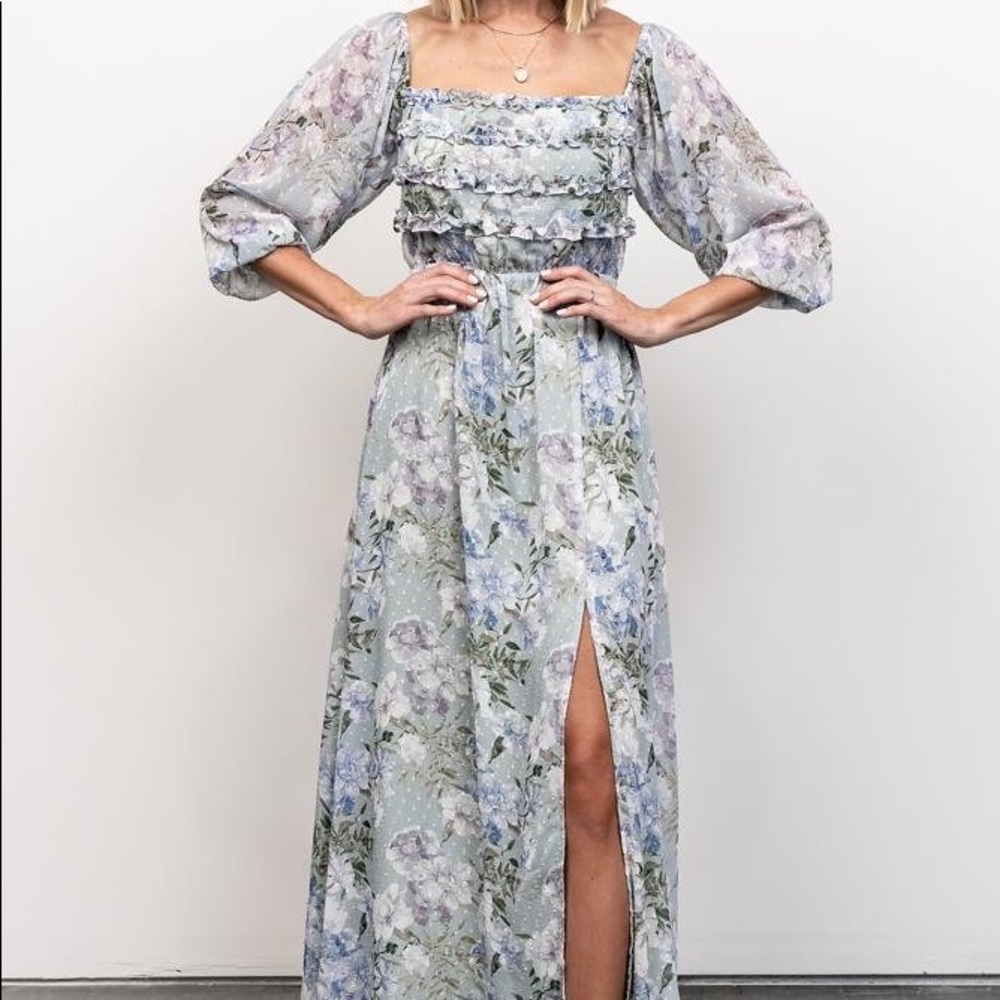 Baltic Born Florence Maxi Dress in Sage Floral